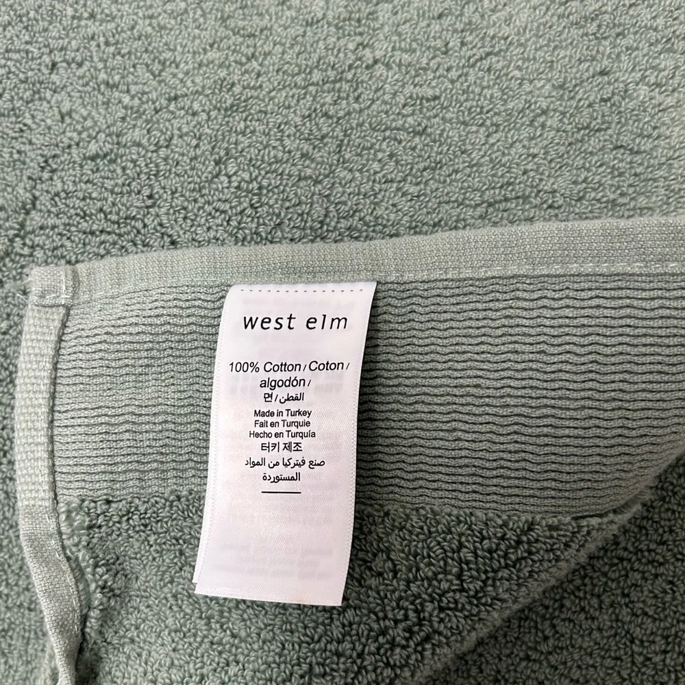 West Elm Plush Fibrosoft bath and hand towel
